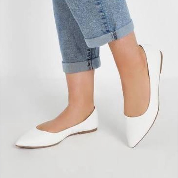 Sam Edelman Sally white leather Pointed Toe Ballet Flats women’s 7.5 - Picture 6 of 7